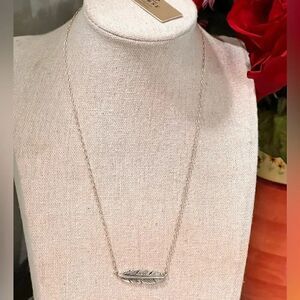 NWT Barse Genuine Stones Sterling Silver Quill 🪶 Necklace #BRNK
